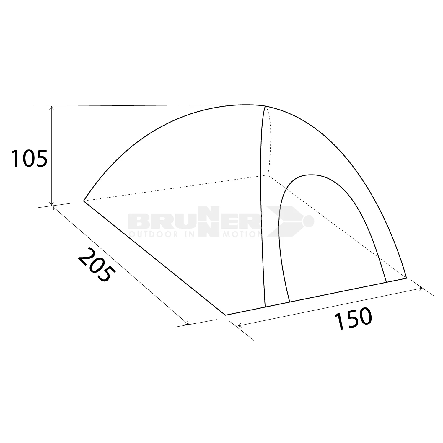 BRUNNER STRATO 2 TENDA MONOTELO DA 2 PERSONE LEGGERA E COMPATTA - Image 4