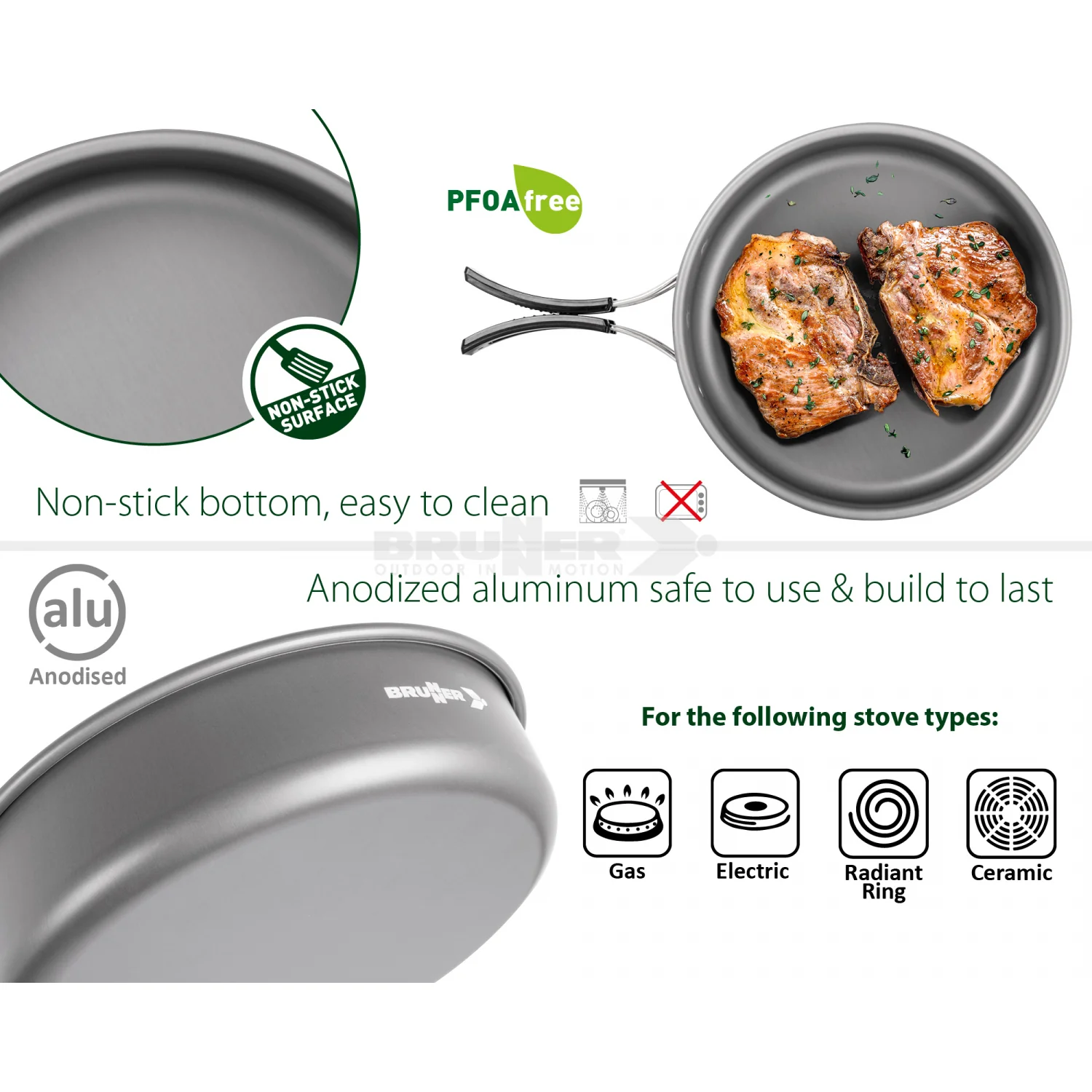 BRUNNER PACKPOT ULTRALITE 20 Set popote salva-spazio Outdoor in alluminio anodizzato per 4/5 persone - Image 5