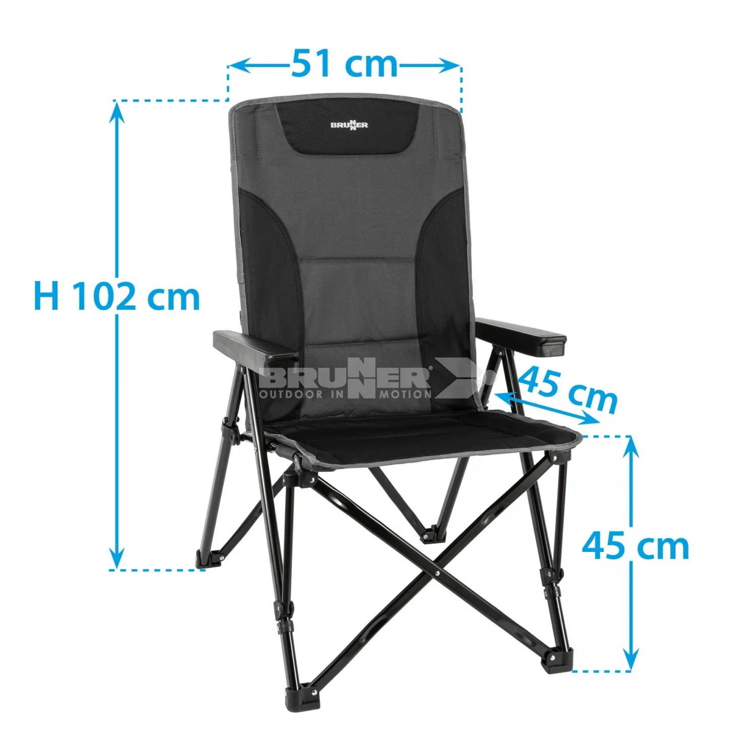 BRUNNER RAPTOR RECLINER SEDIA PIEGHEVOLE CON SCHIENALE RECLINABILE A 3 POSIZIONI - Image 2