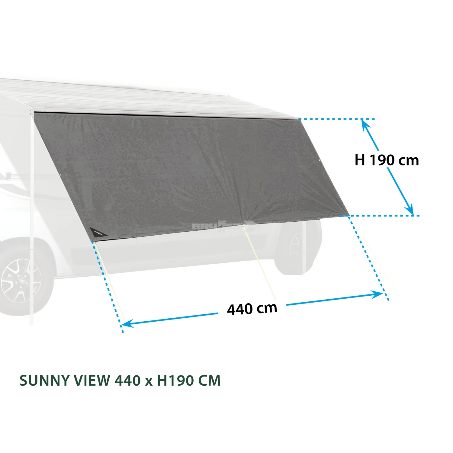 BRUNNER SUNNY VIEW TENDALINO PARASOLE RESISTENTE AI RAGGI UV - DISPONIBILE IN VARIE MISURE - Image 5