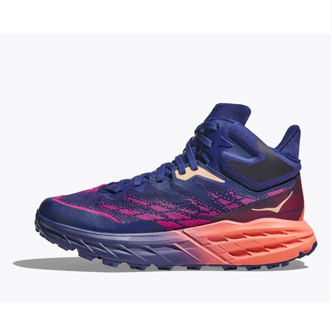 HOKA Speedgoat 5 Mid GORE-TEX Scarponcino Trail Donna Impermeabile - Colore: Bellwether Blue / Camellia PROMO - Image 8