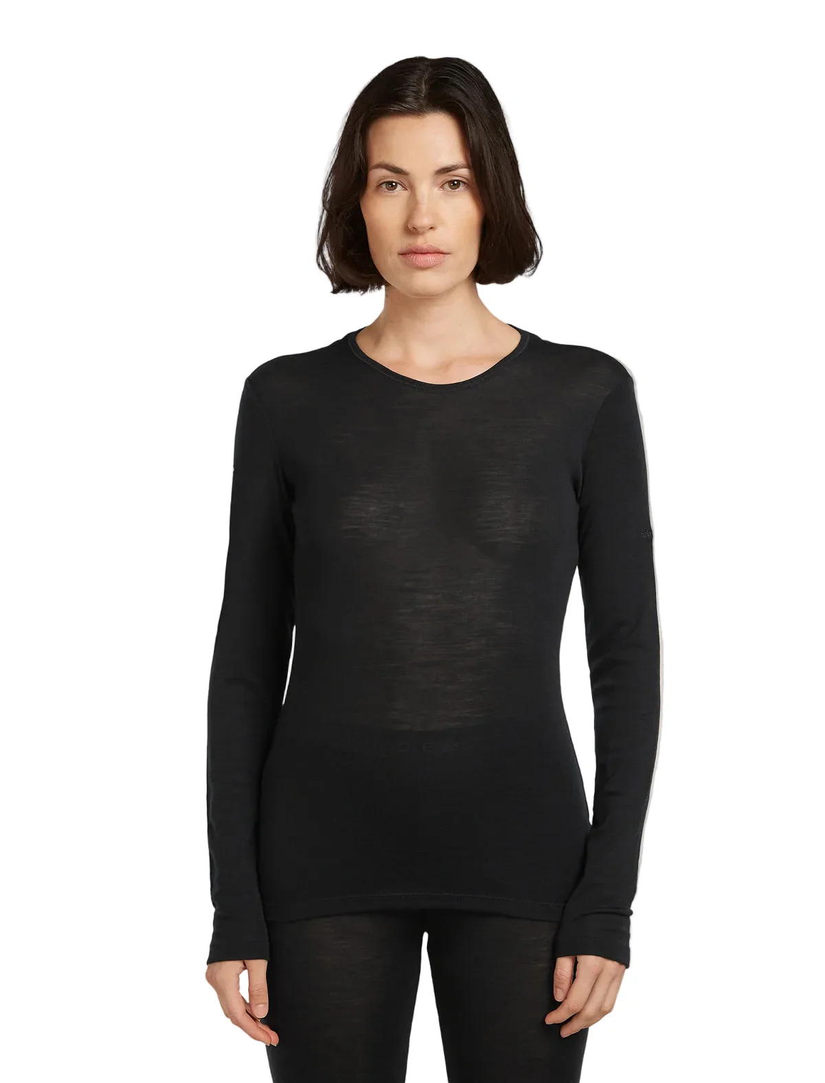 ICEBREAKER EVERYDAY LS CREWE DONNA MAGLIA INTIMA TERMICA IN 100% LANA MERINO