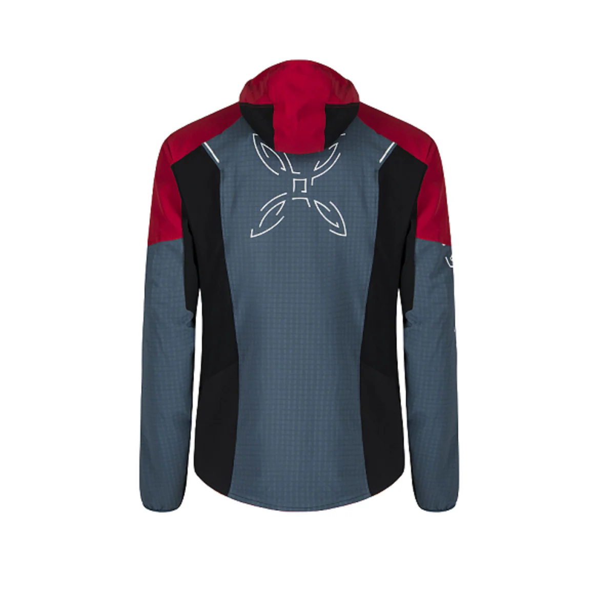 MONTURA WIND REVOLUTION HOODY JACKET GIACCA UOMO ANTIVENTO BLU CENERE / ROSSO - Image 2