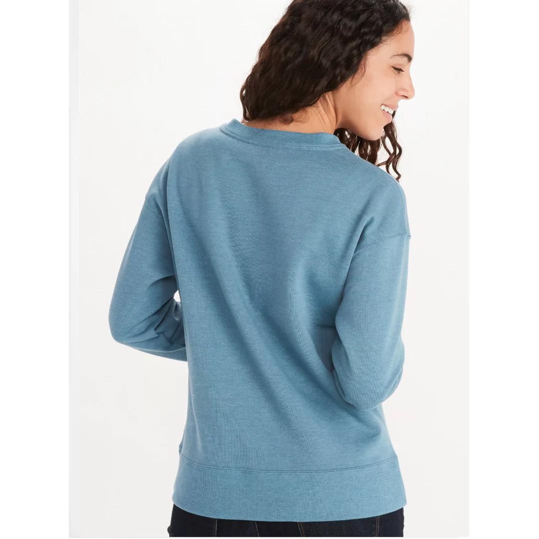 MARMOT WM'S MTN WORKS CN SWEATSHIRT MAGLIA AZZURRO FELPA - Image 4