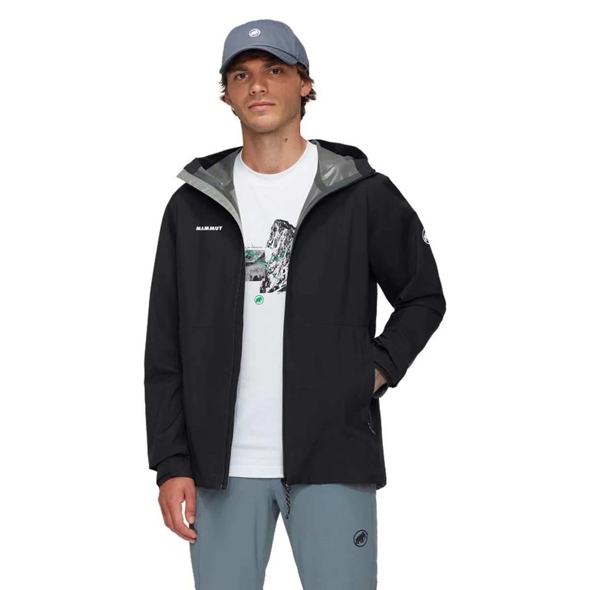 MAMMUT LINARD LIGHT HS HOODED JACKET MAN GUSCIO IMPERMEABILE ANTIVENTO - Image 2