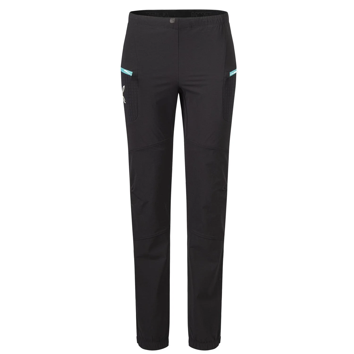 MONTURA SKI STYLE PANTS PANTALONI DONNA SOFTSHELL ANTIVENTO E TRASPIRANTI DA TREKKING/SCI ALPINISMO - NERO/CARE BLUE - Image 3