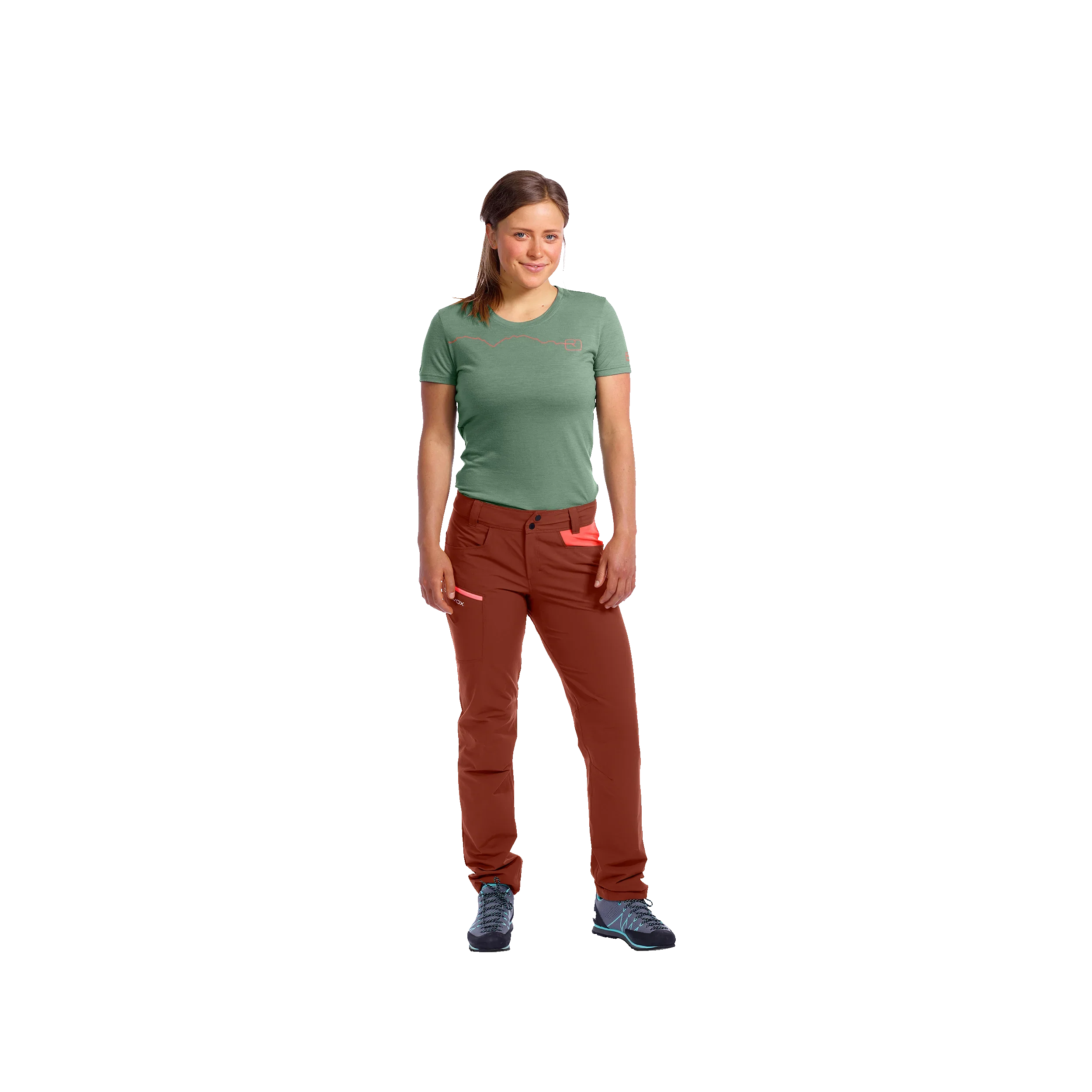 ORTOVOX PELMO PANTS W PANTALONI LUNGHI DONNA CLAY ORANGE - Image 4
